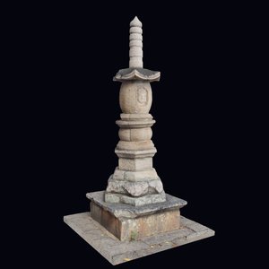 泉州开元寺小石塔（石经幢 / 窣堵波式小石塔） 三维模型图