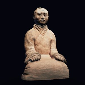跽坐俑 三维模型图