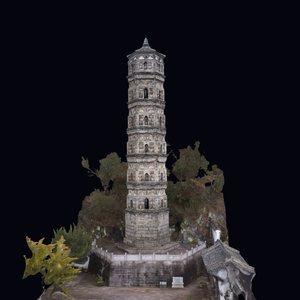 龙兴寺千佛塔 三维模型图