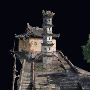 南山殿塔 三维模型图