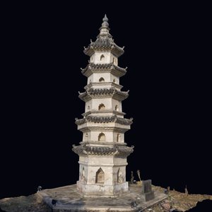 瑞岩净土寺塔 三维模型图