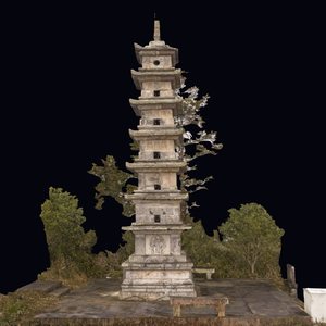 二灵塔 三维模型图