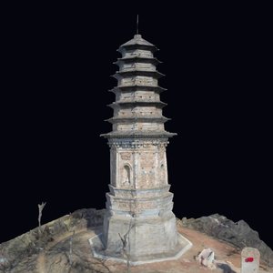 安昌岘舍利塔 三维模型图
